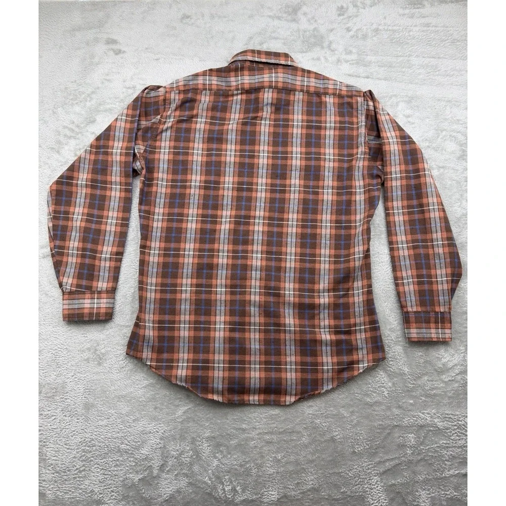 Vintage Levi's Plaid Long Sleeve Flannel Shirt Men's Size Large Made In USA